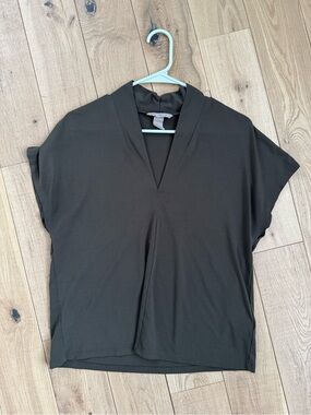 H&M Black V-Neck Dolman Sleeve Top